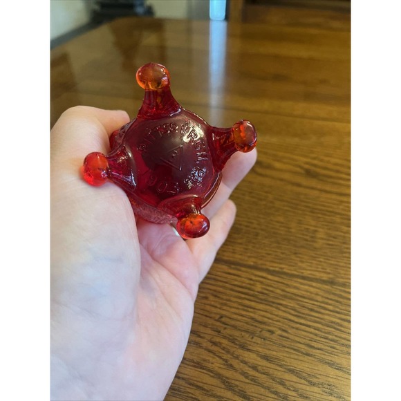 Guernsey Saratoga Indian Chief Toothpick Holder Ruby Glass 1903 Pittsburgh - Picture 6 of 14